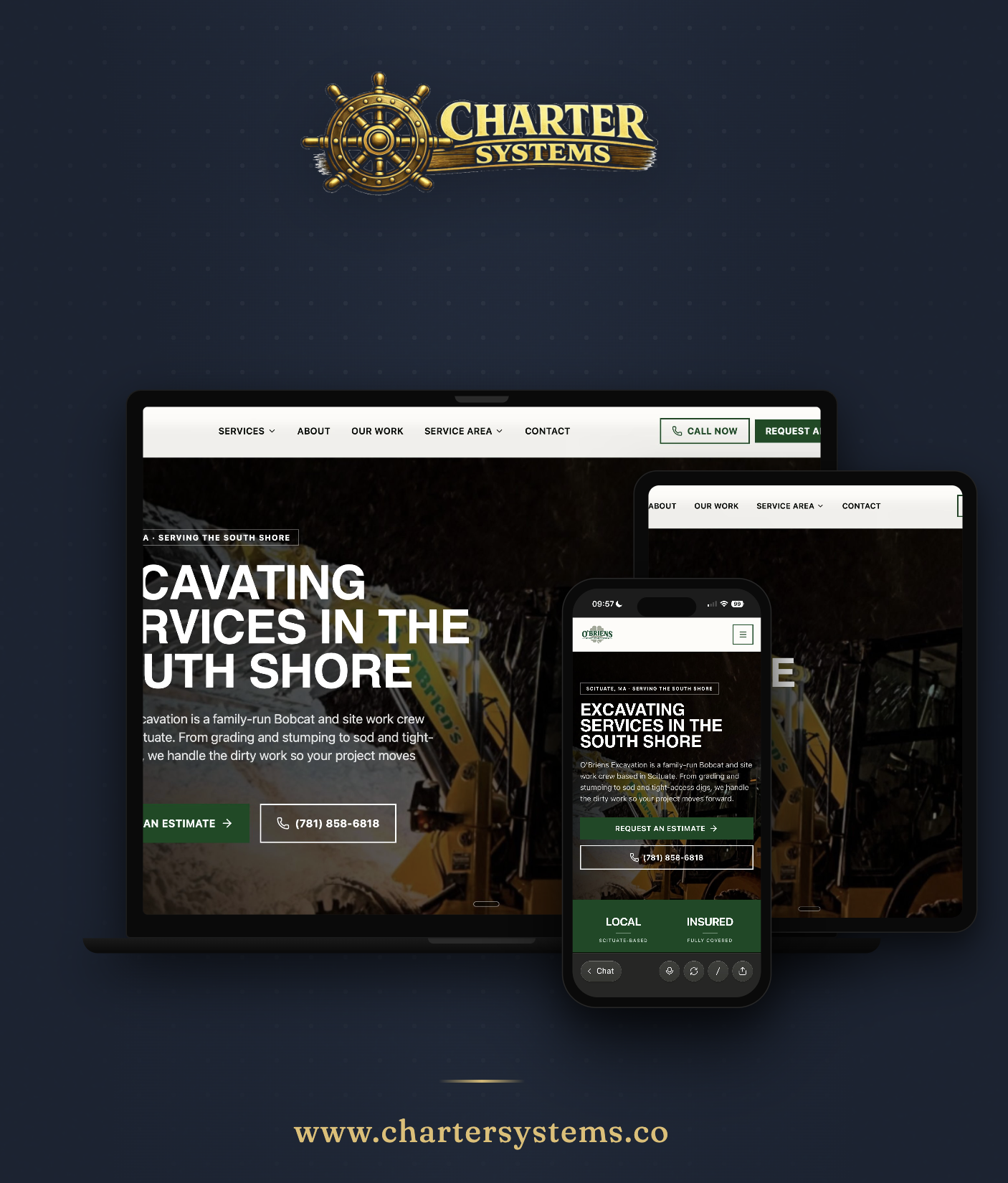 O'Briens Excavation website preview