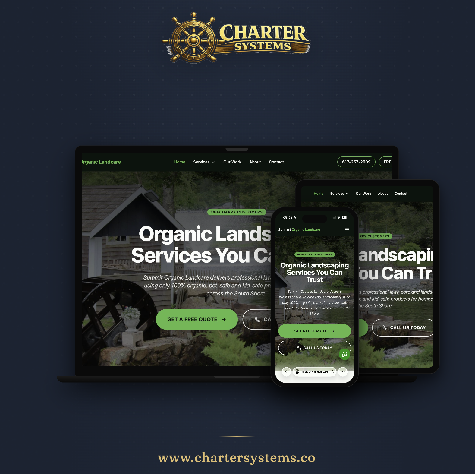 Summit Organic Landcare website preview